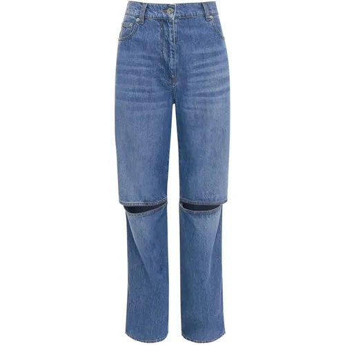 Blaue Denim Jeans mit JW-Initials Logo , Damen, Größe: 2XS - JW Anderson - Modalova