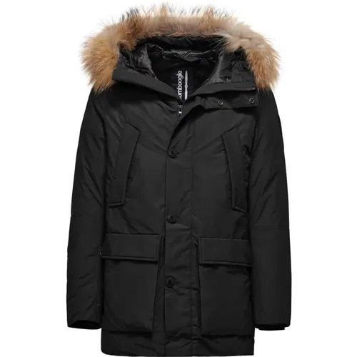 Recycled Padded Parka with Fur Hood , male, Sizes: M, XL, S, L - BomBoogie - Modalova