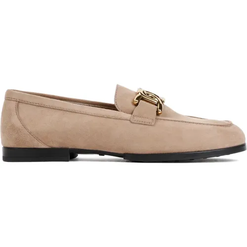 Cappuccino Loafer Rubber Sole , female, Sizes: 5 UK - TOD'S - Modalova