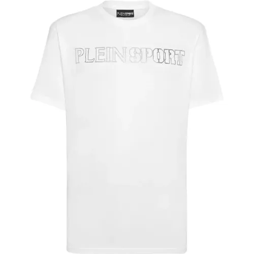 Weißes Tiger Grafik T-shirt , Herren, Größe: M - Plein Sport - Modalova