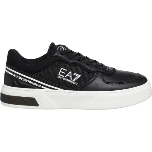 Plain Lace-Up Sneakers , male, Sizes: 8 1/2 UK, 5 1/2 UK, 11 UK, 7 1/2 UK, 10 UK - Emporio Armani EA7 - Modalova