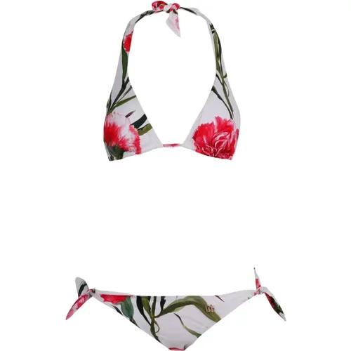 Bikini-Set mit Blumenmuster - Dolce & Gabbana - Modalova