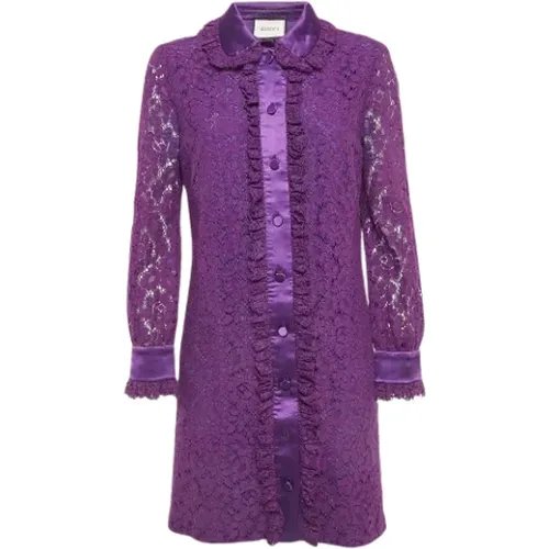 Pre-owned Lace dresses , female, Sizes: 5 UK - Gucci Vintage - Modalova