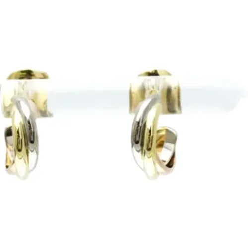 Pre-owned White Gold earrings , female, Sizes: ONE SIZE - Cartier Vintage - Modalova