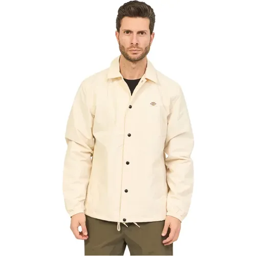 Cream Coach Oakport Sporty Coat , male, Sizes: L, M, XL - Dickies - Modalova