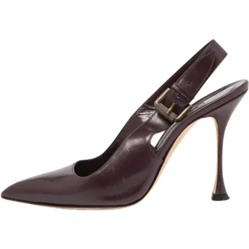 Pre-owned Leather sandals , female, Sizes: 5 UK - Manolo Blahnik Pre-owned - Modalova
