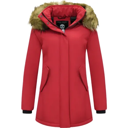 Damen Parka - Echtfellkragen - Slim Fit , Damen, Größe: S - Matogla - Modalova