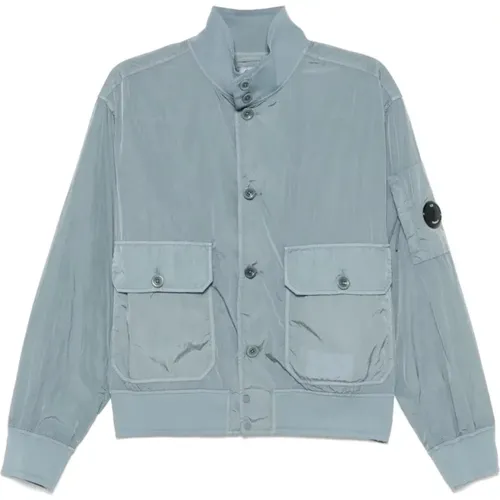 Light Jackets, male, , Size: S Chrome-R Button Jacket - C.P. Company - Modalova