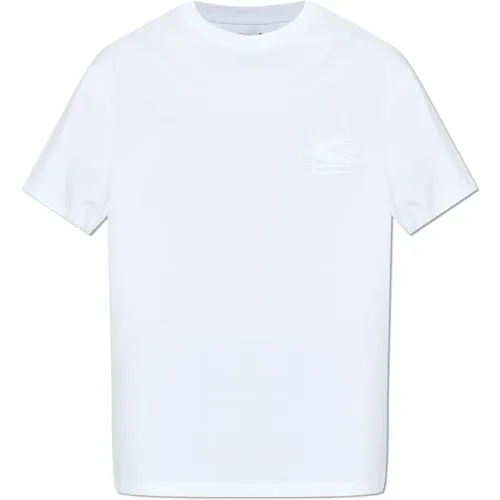 T-Shirt mit gesticktem Logo , Herren, Größe: S - ETRO - Modalova