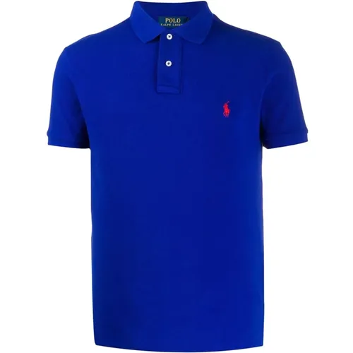 Blaue Polo T-Shirts und Polos , Herren, Größe: L - Ralph Lauren - Modalova