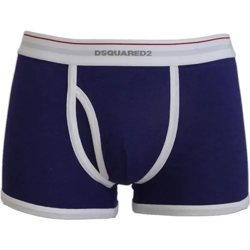 Bottoms, female, , Size: L Classic Boxer Briefs Underwear Blue White - Dolce & Gabbana - Modalova