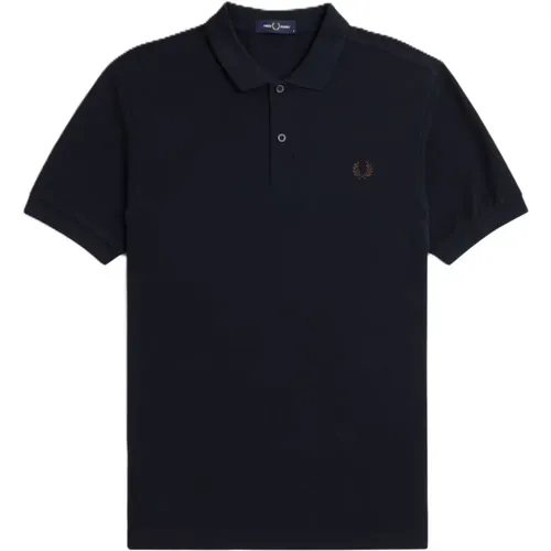 Polo Shirts, male, , Size: L Logo Brown Polo Shirt - Fred Perry - Modalova