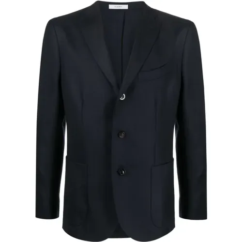 Wool Jacket Buttoned-Cuff Lapels , male, Sizes: M, XL, S, 2XL - Boglioli - Modalova