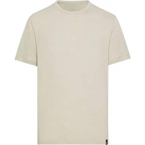 T-Shirt aus Stretch-Leinen-Jersey , Herren, Größe: L - Boggi Milano - Modalova