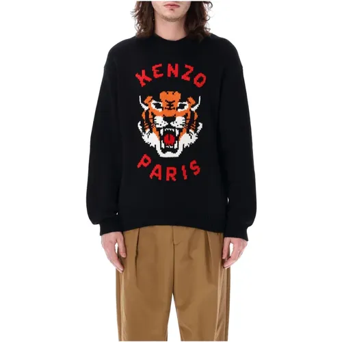 Tiger Knit Sweater , male, Sizes: M - Kenzo - Modalova