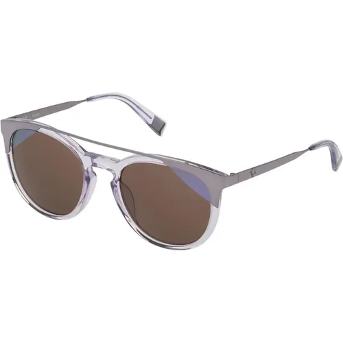 Stylische Sonnenbrille in transparentem Lila Silber - Furla - Modalova