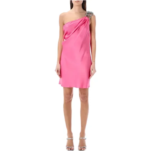 Crystal Mini Dress with One-Shoulder Strap , female, Sizes: XS - Stella Mccartney - Modalova