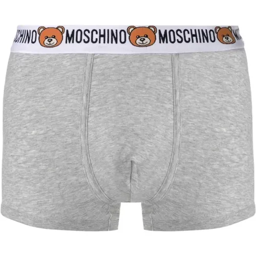 Graue Baumwoll/Spandex/Elastan Unterwäsche , Herren, Größe: S - Moschino - Modalova