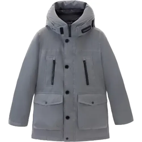 Reflective Grey Arctic Parka Evolution , male, Sizes: L, M - Woolrich - Modalova