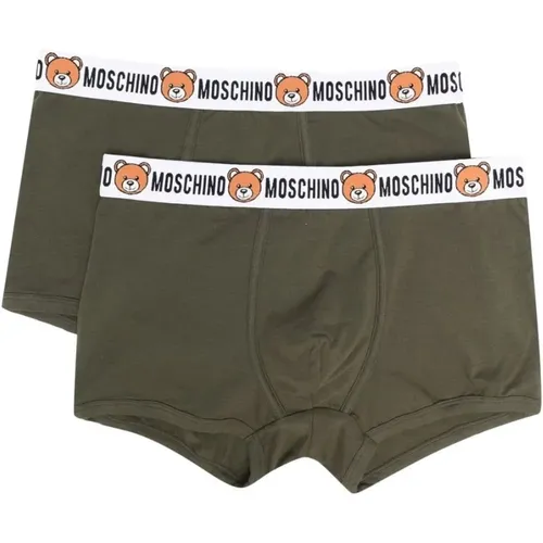 Bottoms, male, , Size: XS Teddy Logo Waistband Briefs - Moschino - Modalova