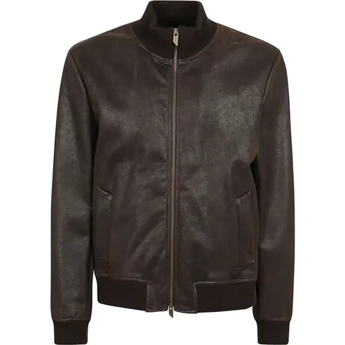 Leather Jacket Aw24 , male, Sizes: M - Salvatore Santoro - Modalova