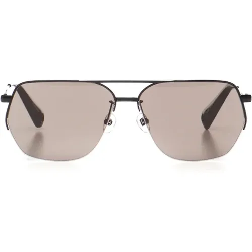 Sunglasses, unisex, , Size: ONE SIZE Metal Frame Grey Lens Sunglasses - Jacquemus - Modalova