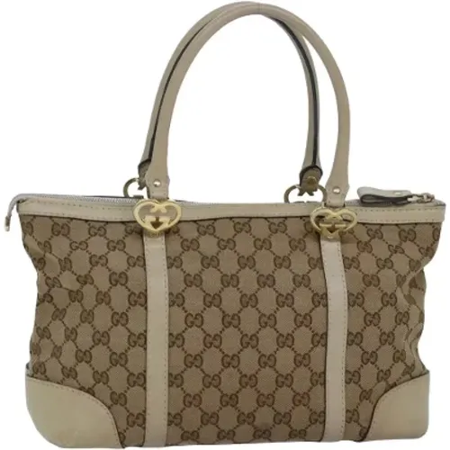 Pre-owned Tote Bags, female, , Size: ONE SIZE Pre-owned Canvas gucci-bags - Gucci Vintage - Modalova