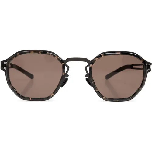 Brown Solid Sunglasses , unisex, Sizes: ONE SIZE - Mykita - Modalova