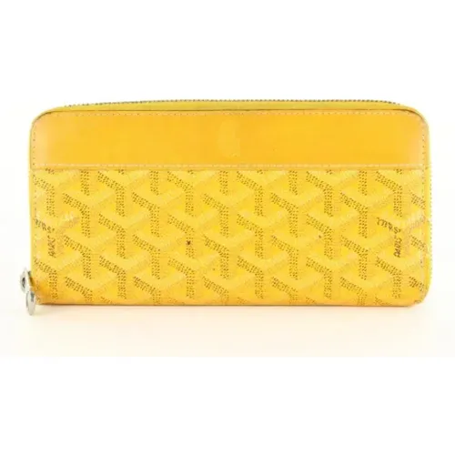 Pre-owned Wallets, female, , Size: ONE SIZE Vintage Leather Small Wallet - Goyard Vintage - Modalova