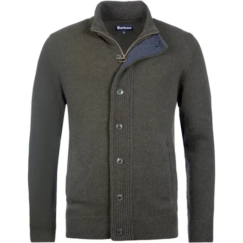 Grüne Cardigan Pullover für Männer , Herren, Größe: L - Barbour - Modalova