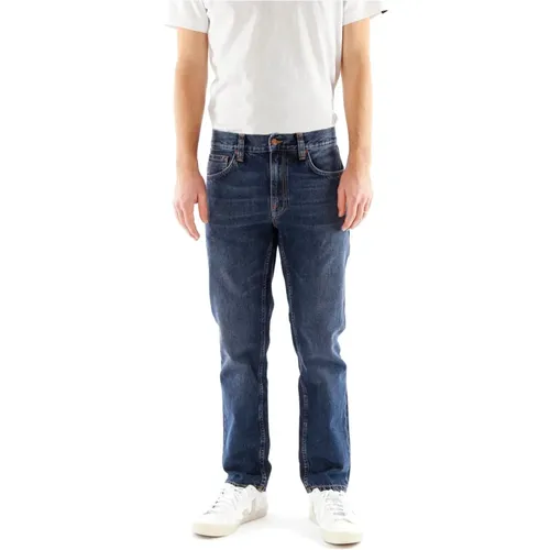 Gritty Jackson Straight Fit Midwaist Jeans , Herren, Größe: W29 L32 - Nudie Jeans - Modalova