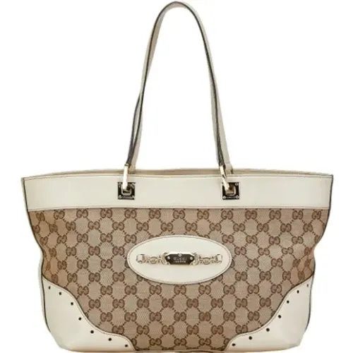 Pre-owned Tote Bags, female, , Size: ONE SIZE Pre-owned Canvas gucci-bags - Gucci Vintage - Modalova