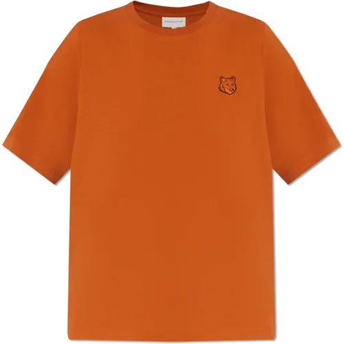 T-Shirt mit Logo , Damen, Größe: L - Maison Kitsuné - Modalova
