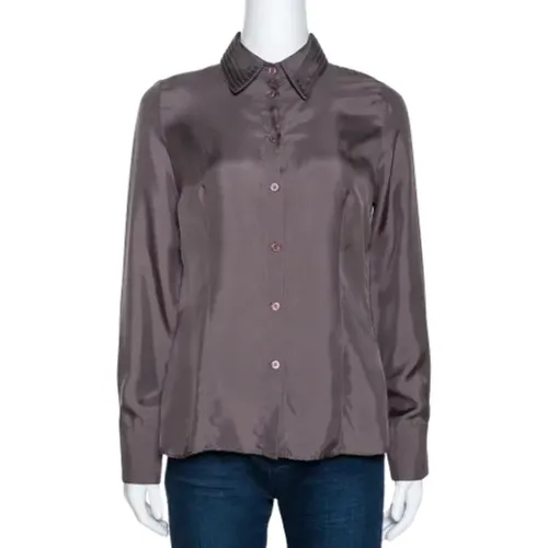 Pre-owned Shirts & Blouses, female, , Size: S Pre-owned Silk tops - Armani Pre-owned - Modalova