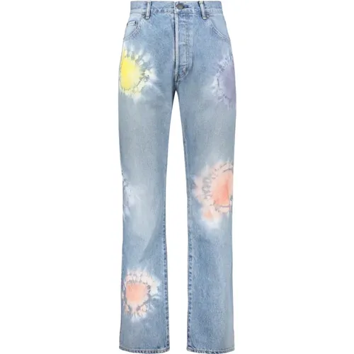 Tie-Dye Straight Leg Baumwoll Jeans , Herren, Größe: W32 - John Elliott - Modalova