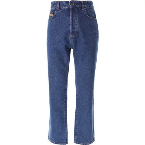 Straight Jeans, male, , Size: L Classic Men's Jeans Straight Fit - Msgm - Modalova