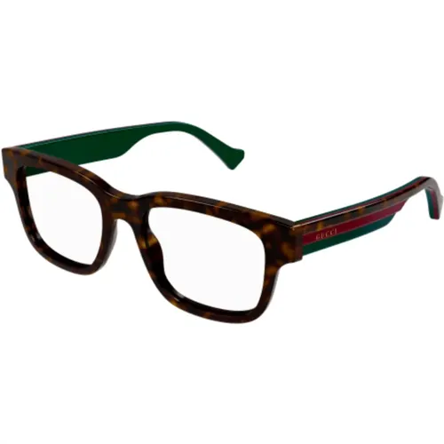 Rectangular Eyeglasses Gg1303O-005 Havana , male, Sizes: 57 MM - Gucci - Modalova