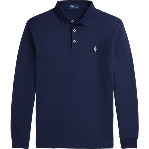 Verfeinertes Navy Polo Shirt , Herren, Größe: M - Polo Ralph Lauren - Modalova