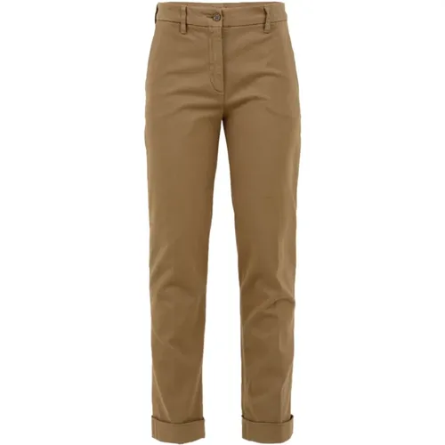 Chinos, female, , Size: XS Bronze Model 0107 Trousers - Aspesi - Modalova