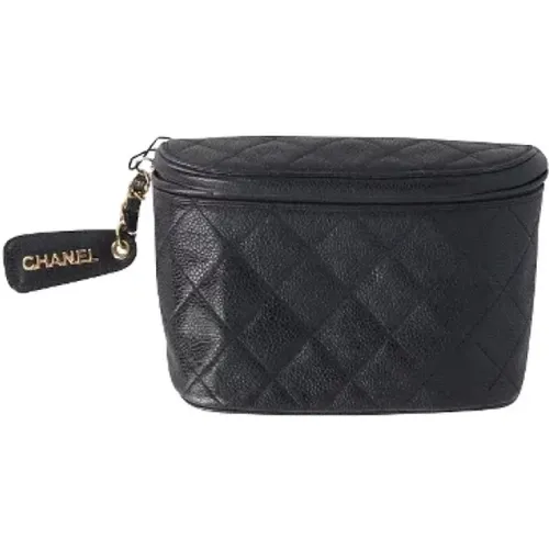 Gebrauchte Schwarze Ledergürteltasche - Chanel Vintage - Modalova