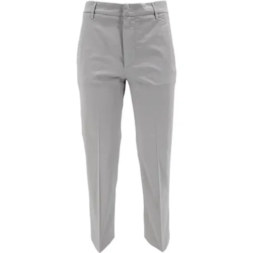 Graue Baumwollcordhose , Damen, Größe: W25 - Dondup - Modalova