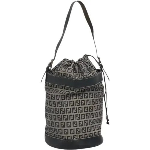 Pre-owned Bucket Bags, female, , Size: ONE SIZE Pre-owned Canvas Bucket Bag - Fendi Vintage - Modalova