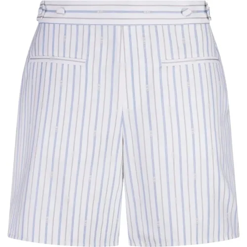 Casual Shorts, male, , Size: L Striped Bermuda Shorts with Skull Motif - alexander mcqueen - Modalova