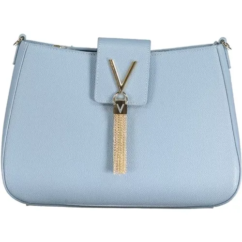 Blau Polyethylen Schultertasche mit Kettenriemen - Valentino by Mario Valentino - Modalova