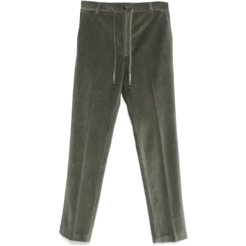 Straight Trousers, male, , Size: XL Corduroy Drawstring Trousers - Circolo 1901 - Modalova