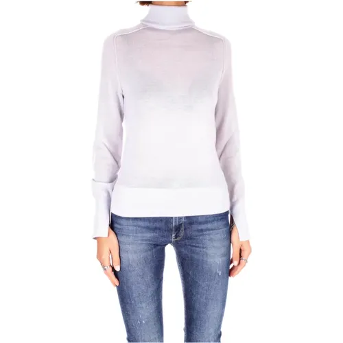 Hellblaue Sweaters mit seitlichem Logo - Calvin Klein - Modalova