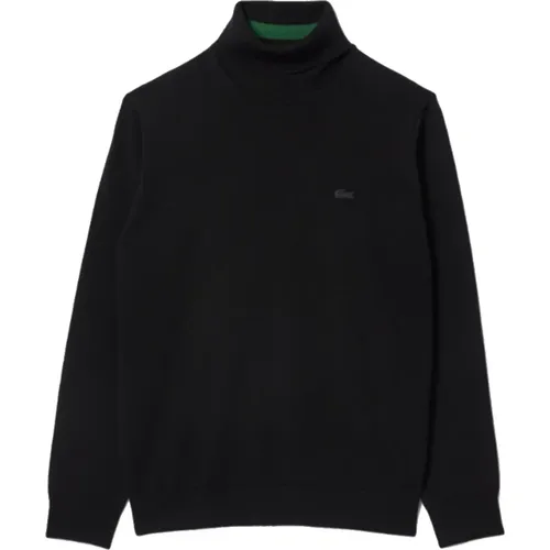 Turtlenecks, male, , Size: L Merino Wool High Neck Pullover - Lacoste - Modalova