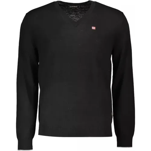 Eleganter Woll V-Ausschnitt Pullover - Napapijri - Modalova