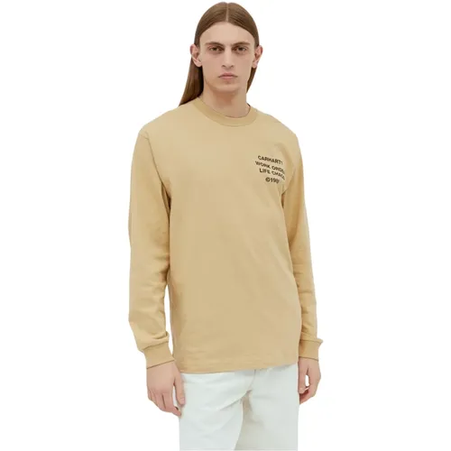 Sweatshirts, male, , Size: M Reverse Hammer T-Shirt - Carhartt WIP - Modalova