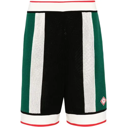 Green Shorts with Logo Patch , male, Sizes: S - Casablanca - Modalova